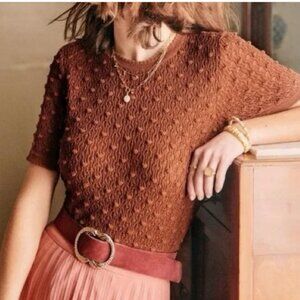 Sezane Marceau Knit in Mocha (Moka) — Size XS